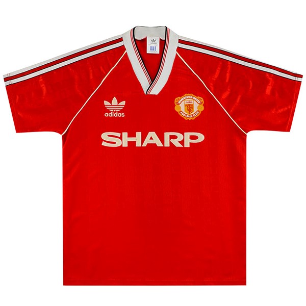 Tailandia Camiseta Manchester United 1ª Kit Retro 1988 1990 Rojo